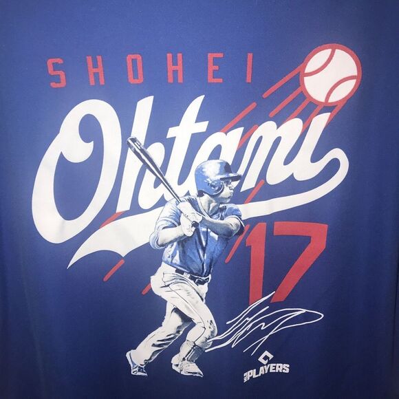 Shohei Ohtani Port & Company Performance Mens Size Medium Blue LA Dodgers MLB - Picture 2 of 5